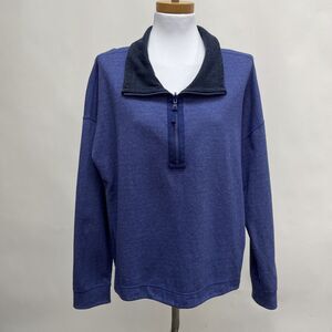Tommy Bahama Women's Sweater X-Large Blue Long Sleeve Collared